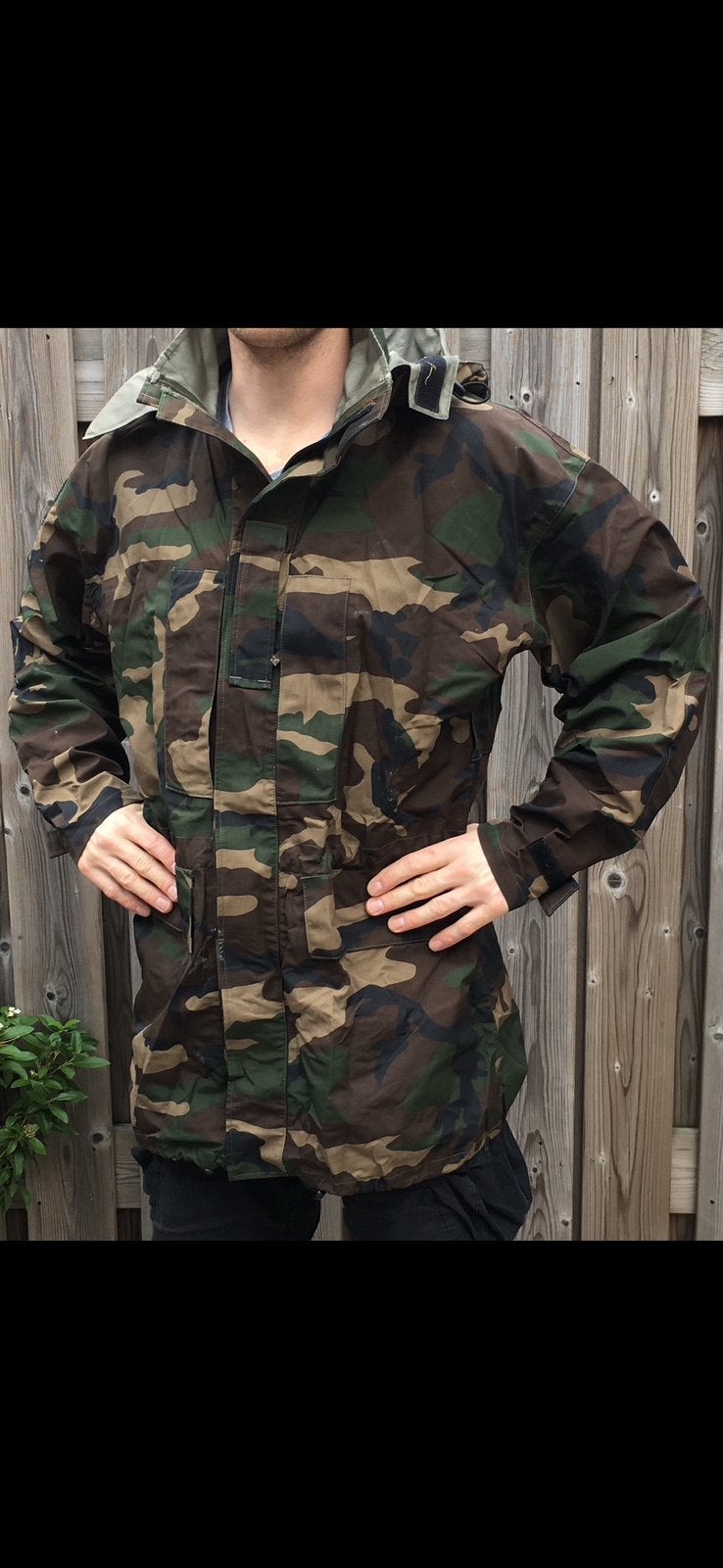 Regenparka mariniers gore-tex, Ophalen of Verzenden, Zo goed als nieuw, Wit