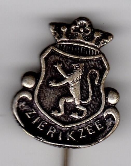 Speldje WAPEN ZIERIKZEE MET KROON LEEUW (A3), Verzamelen, Speldjes, Pins en Buttons, Ophalen of Verzenden, Gebruikt, Overige onderwerpen