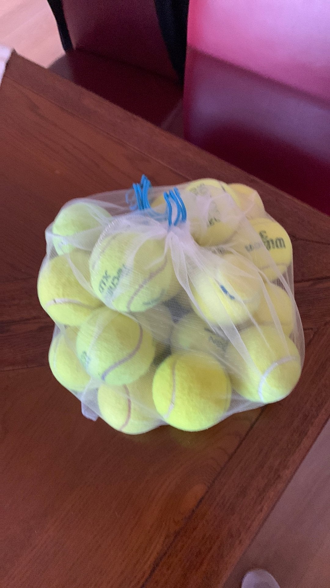 20 gebruikte tennisballen, Ophalen, Gebruikt