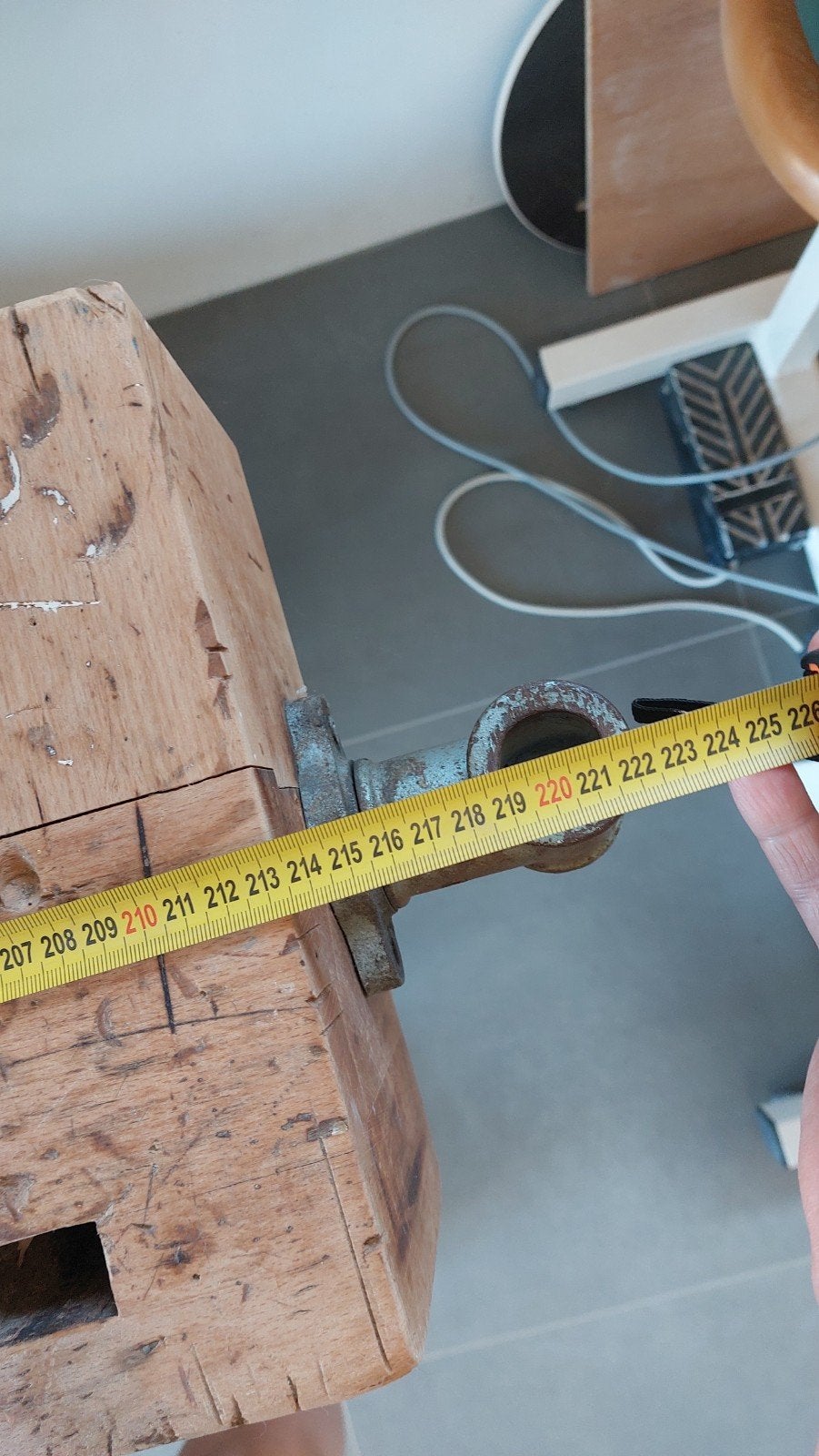 Oude houten werkbank, Ophalen, Gebruikt, Rechthoekig, 50 tot 100 cm