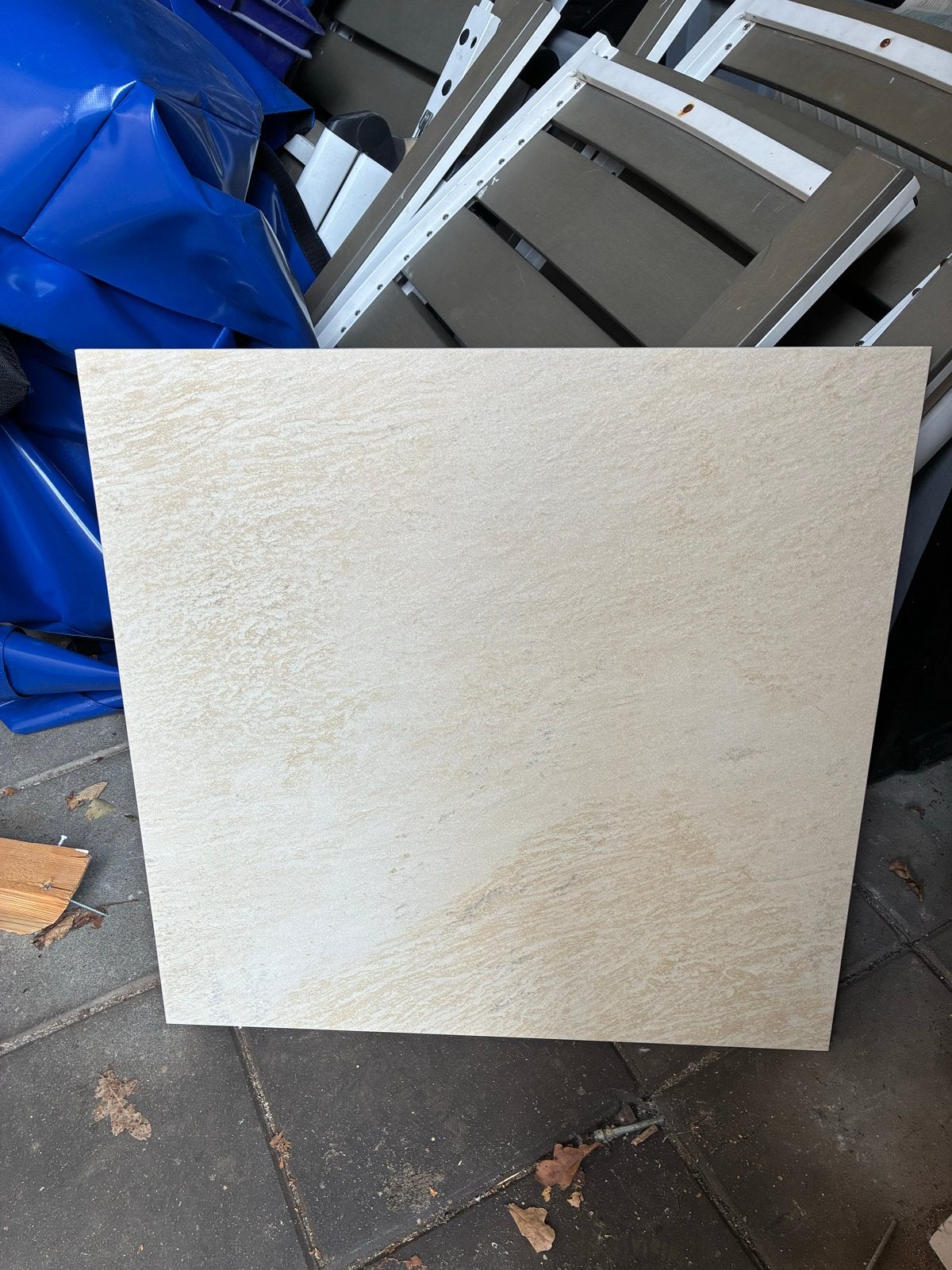 Nieuwe Keramische Vloertegel - Beige/Zandkleurig, 60 cm of meer, Nieuw, Vloertegels, 60 cm of meer