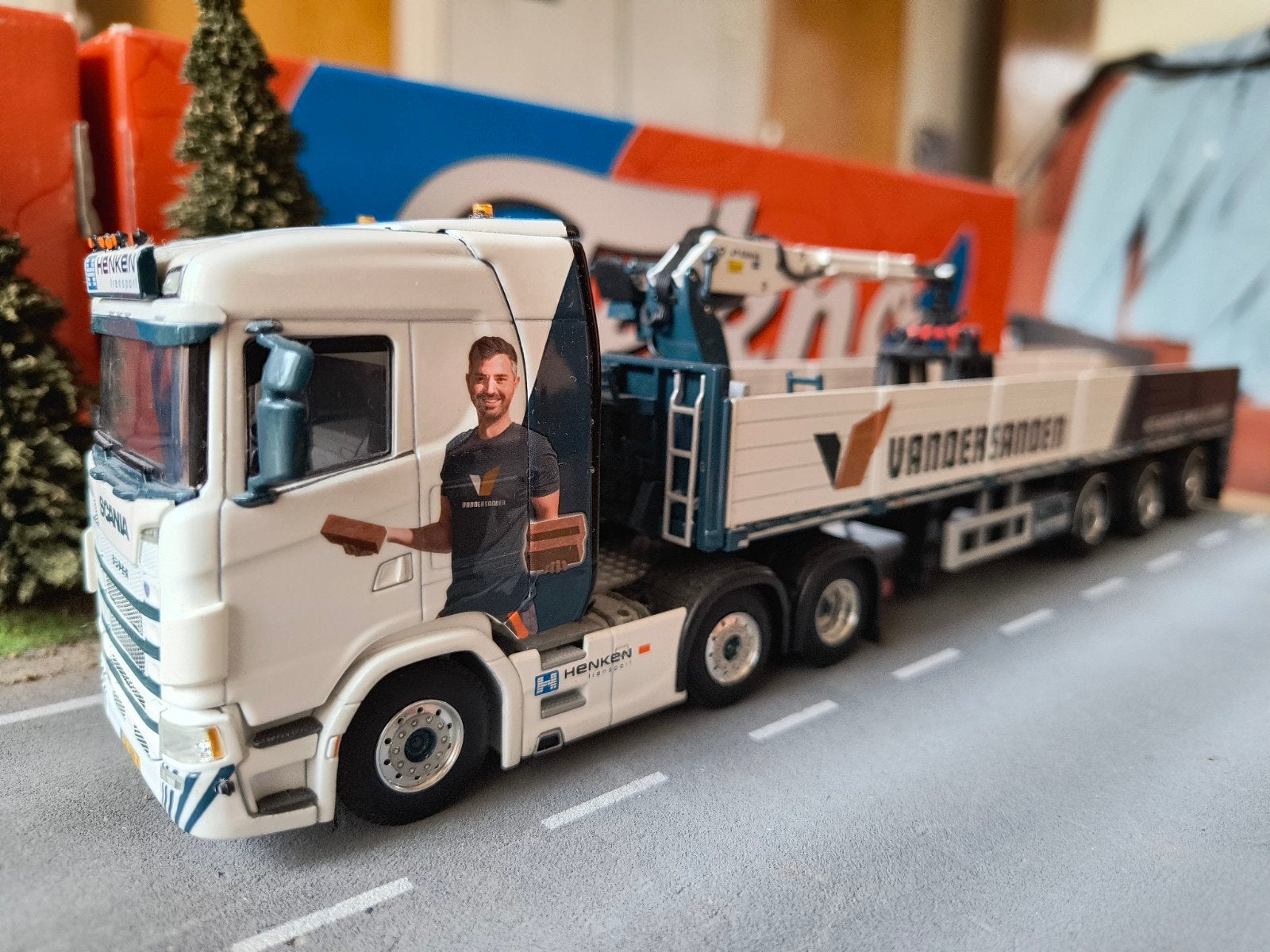 Wsi Scania Henken, Ophalen of Verzenden, Zo goed als nieuw, Bus of Vrachtwagen, Wsi