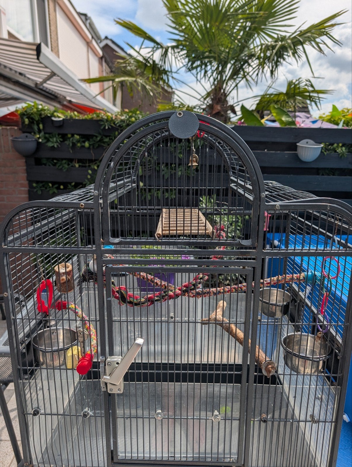 Mooie grote parkieten kooi , gebruikt maar in goede staat,, Meerdere dieren, Parkiet