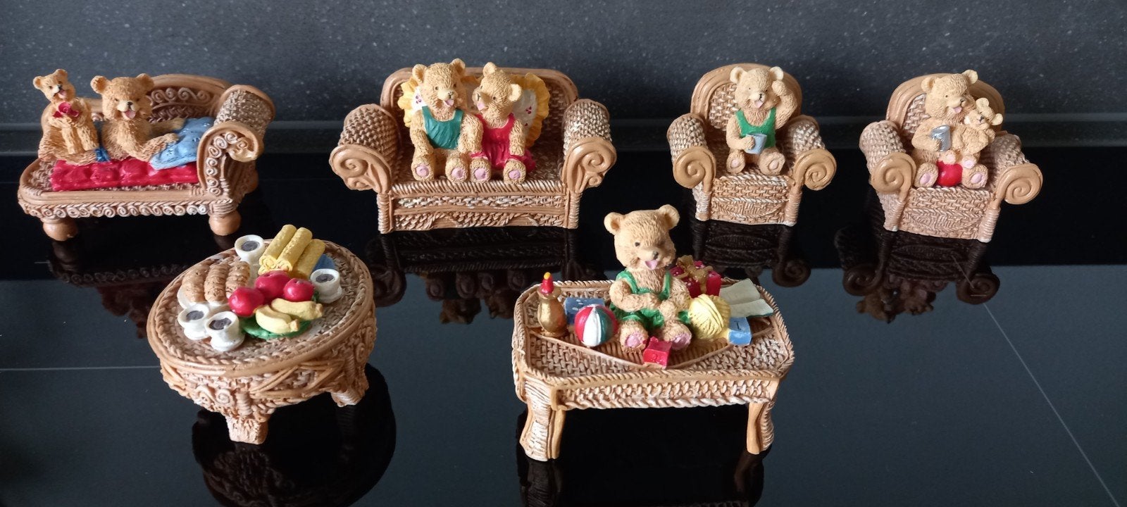 Set beeldjes van Beertjes - Diverse Scènes, Verzamelen, Ophalen of Verzenden, Zo goed als nieuw, Beeldje, Overige merken