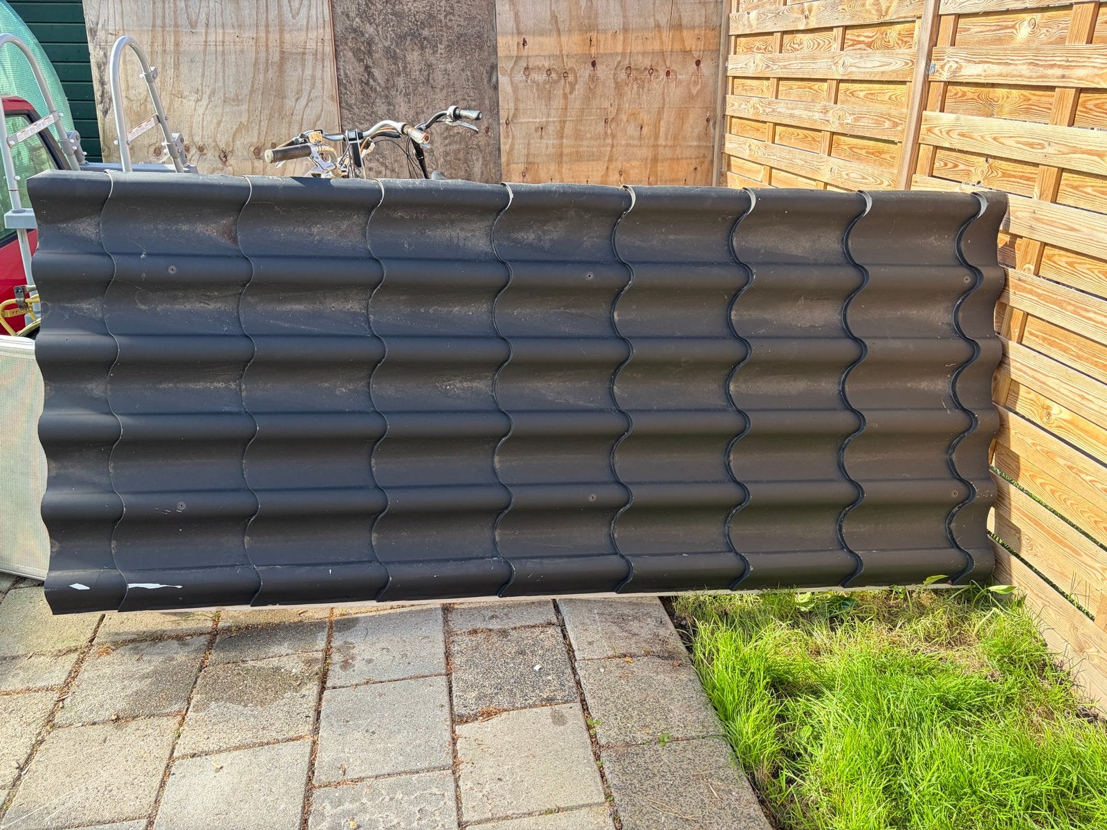 Zwarte dakpanplaten - Ideaal voor schuur of overkapping, Zwart, Metaal, Ophalen, Dakplaat of Dakpanplaat