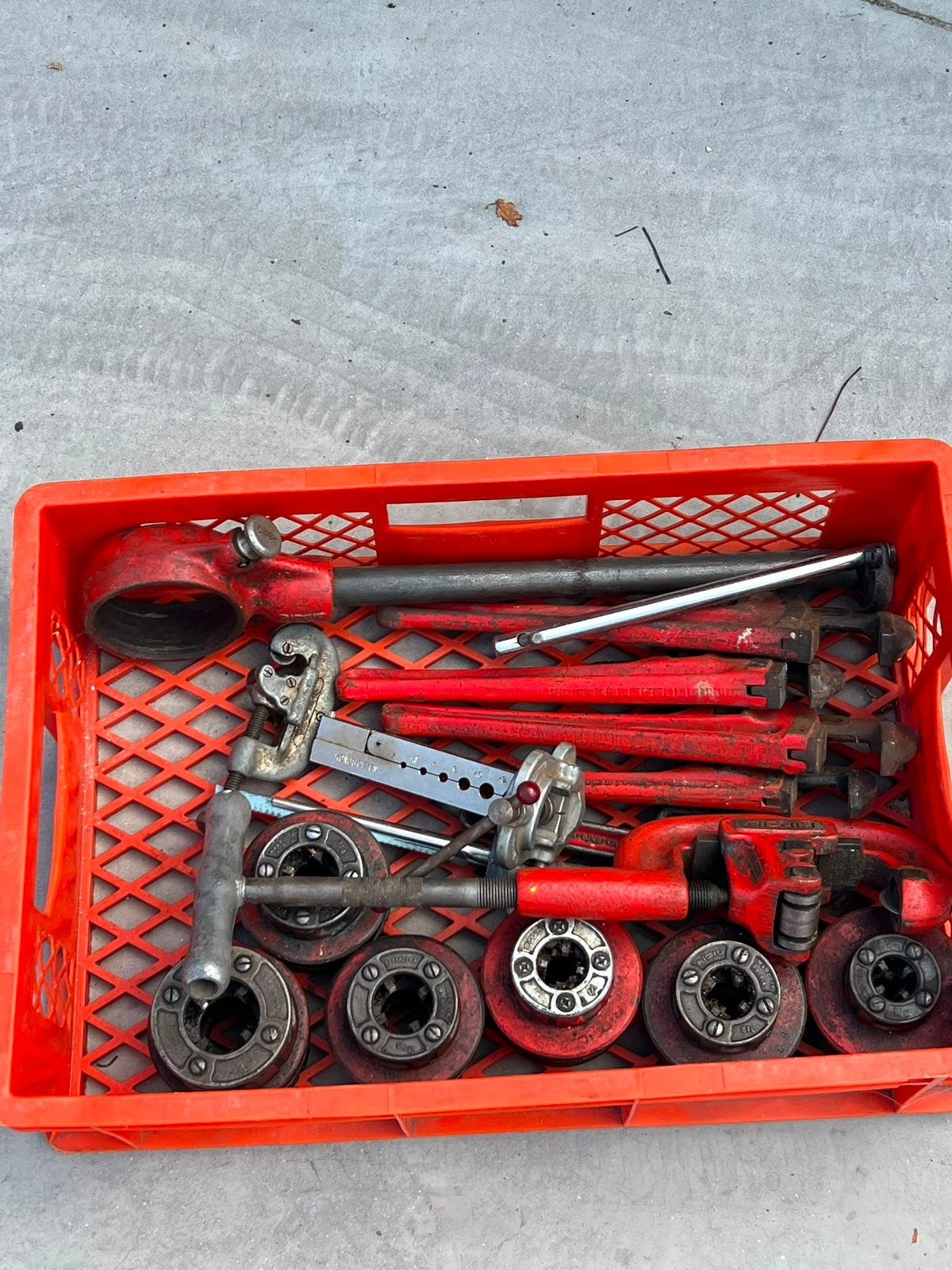 Ridgid Partij Pijptangen, Draadsnij set en Pijpsnijders, Ophalen, Gebruikt, Snijgereedschap, Ridgid