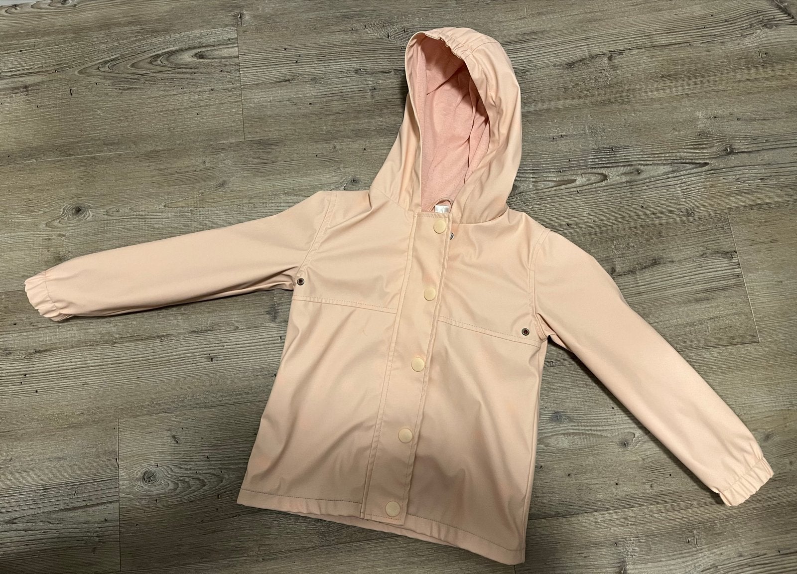 Roze regenjas met capuchon voor kinderen, maat 110/116, Ophalen of Verzenden, Gebruikt, Meisje, Jas