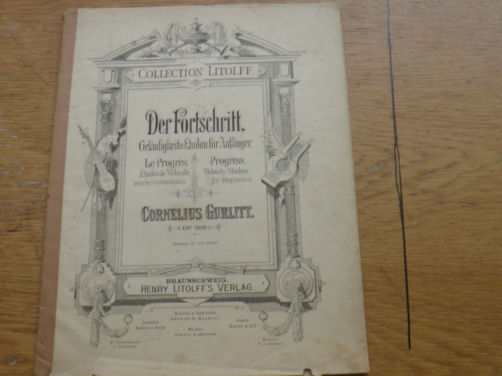 Cornelius Gurlitt - Der Fortschritt. Etudes voor beginners, Gebruikt, Klassiek, Les of Cursus, Ophalen of Verzenden