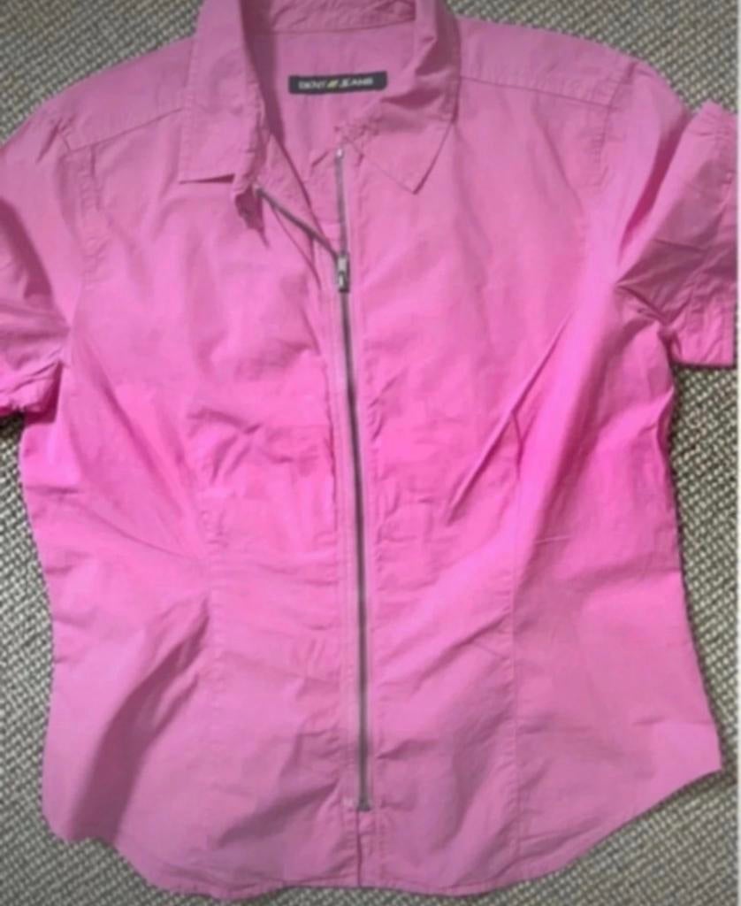 Blouse van DKNY rose L ZGAN, Ophalen of Verzenden, Zo goed als nieuw, Maat 38/40 (M), Roze