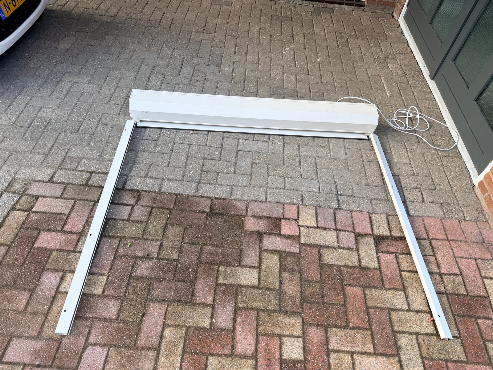 Rolluik voor raam - Wit, met elektrische bediening, Ophalen, Gebruikt, Wit, 200 cm of meer