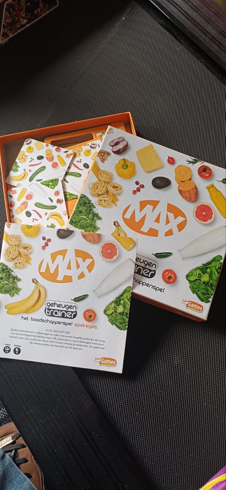 MAX Geheugentrainer Boodschappenspel -, Een of twee spelers, Ophalen of Verzenden, Zo goed als nieuw, Just Games