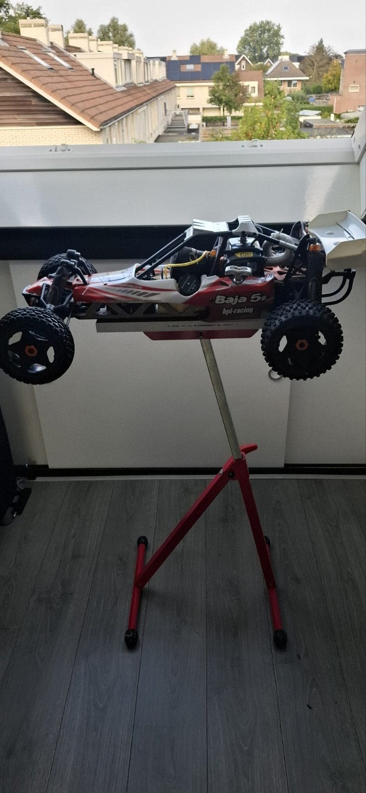 Baja HPI 5b (26cc) met toebehoren (zie foto's)., Ophalen, Benzine, Gebruikt, Auto offroad