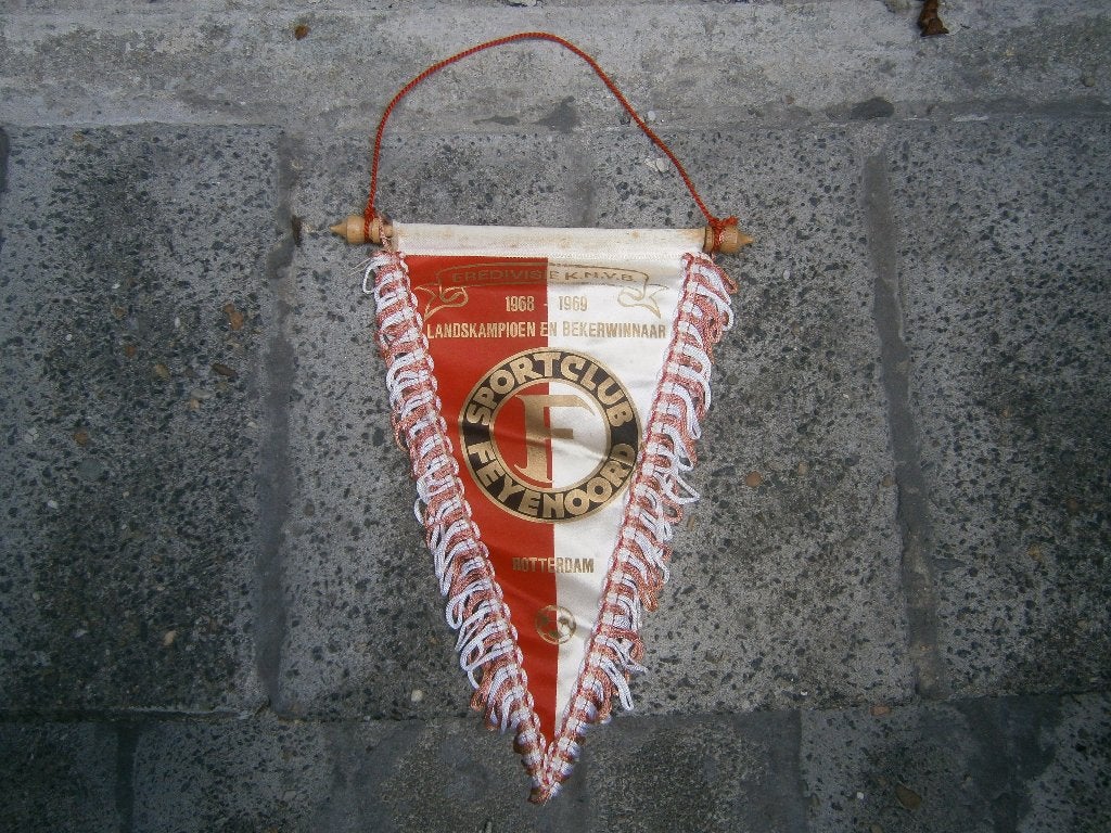 Vaantje Feyenoord, 1968 - 1969, landskampioen, bekerwinnaar, Ophalen of Verzenden, Zo goed als nieuw, Feyenoord, Vaantje of Sjaal