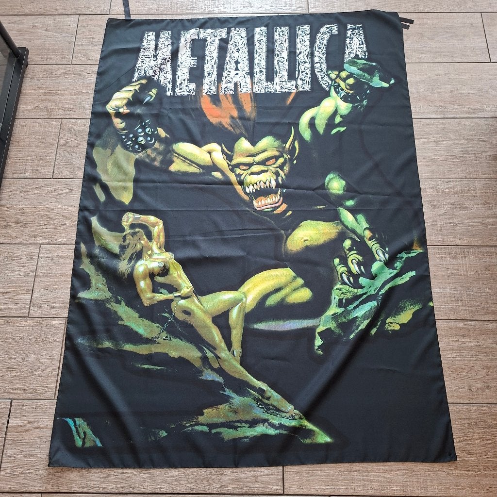 Metallica vlag, Ophalen of Verzenden, Gebruikt