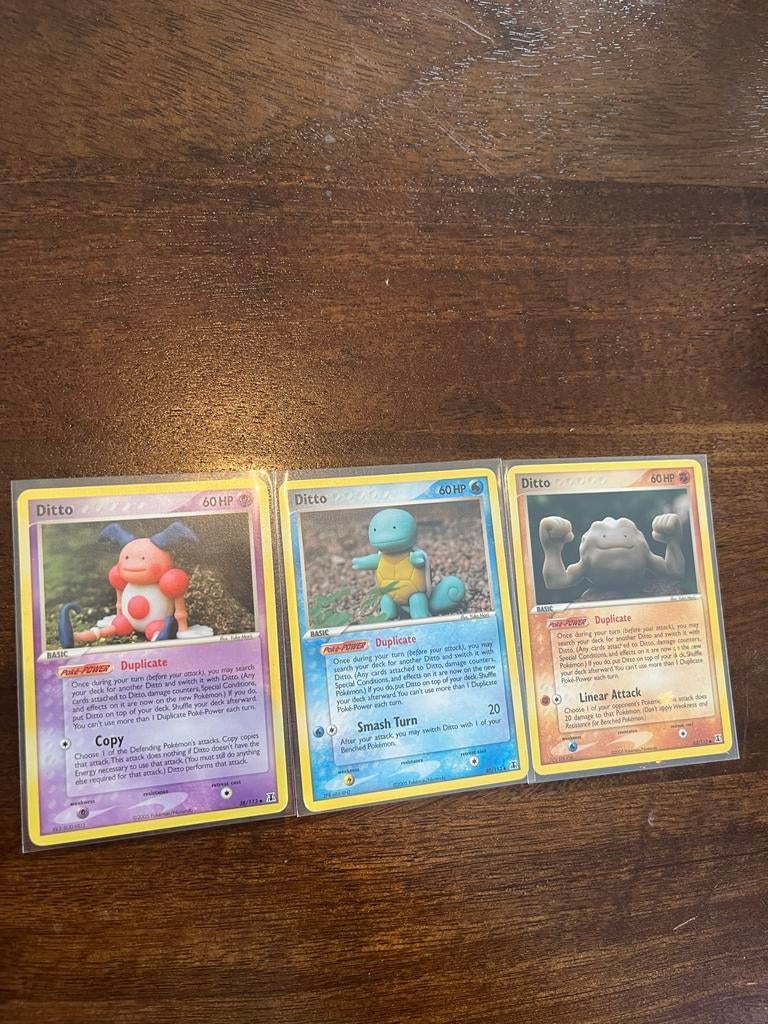 Pokémon Ditto Delta Species: Squirtle, Mr. Mime, Geodude, Ophalen of Verzenden, Zo goed als nieuw, Meerdere kaarten