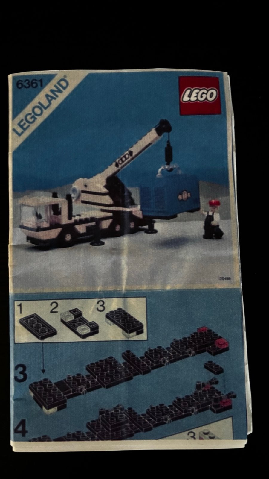 Lego Legoland 6361 Kraanwagen met Minifiguur, Gebruikt, Lego, Ophalen of Verzenden, Compleet