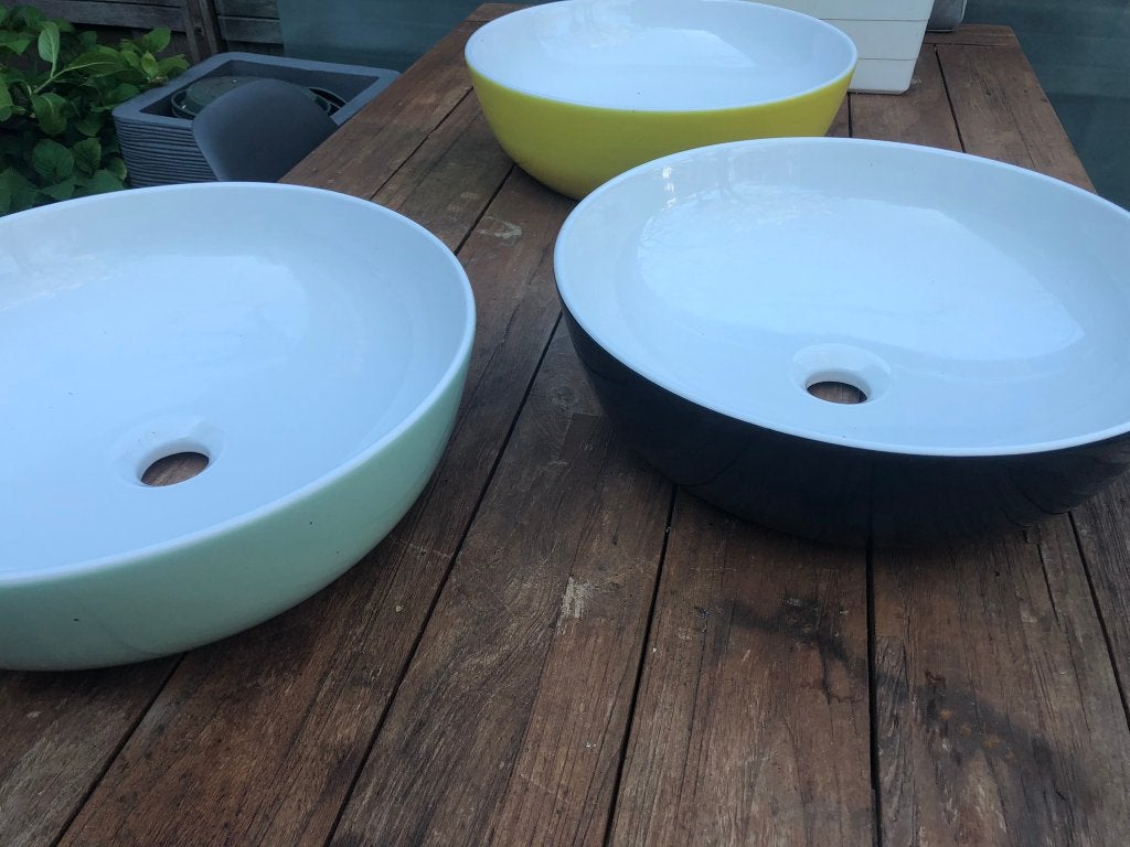 Villeroy & Boch Artis Opzetwastafel Rond 43 cm geel, Ophalen, Nieuw, Wastafel