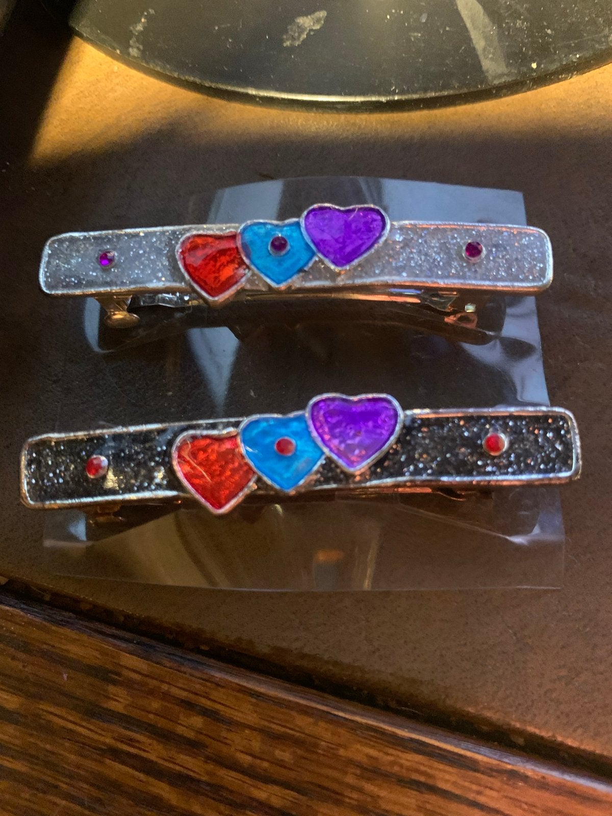 2 Nieuwe Haarspelden met Hartjes en Glitter, Ophalen of Verzenden, Nieuw