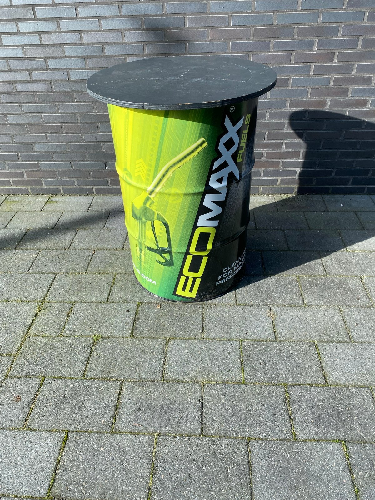 Sta tafel van olie vat mancave garage bar decoratie, Ophalen of Verzenden, Gebruikt