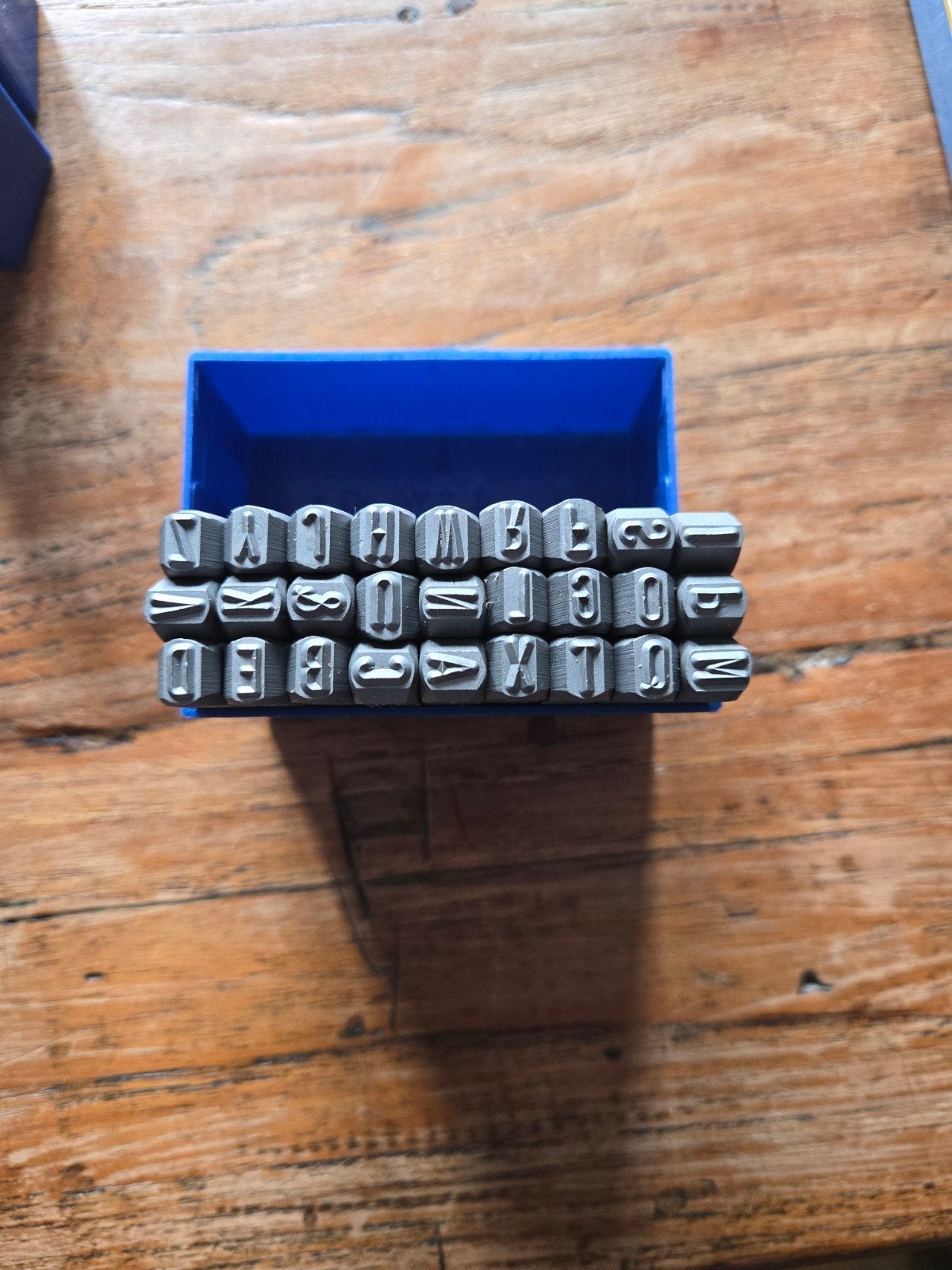 Leder stempels set: cijfers, letters en figuren, Ophalen, Gebruikt, Zilver, Overige thema's