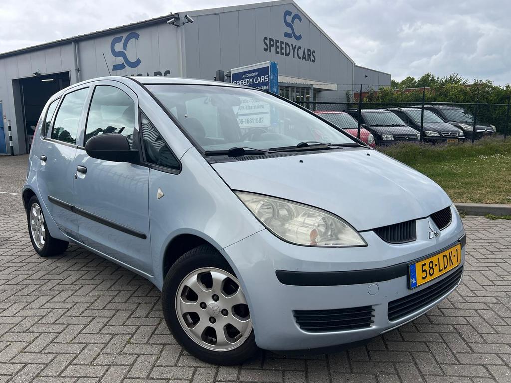 Mitsubishi Colt 1.3 Invite Automaat 5DRS 2005 Airco Trekhaak, Stof, Blauw, Colt, Bedrijf
