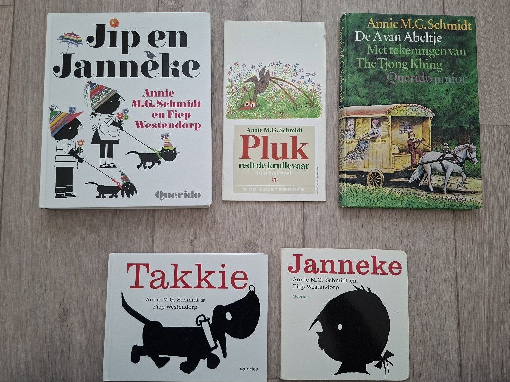 5x Annie M G Schmidt Jip en Janneke Takkie A van Abeltje, Boeken, Ophalen, Gelezen, Fictie algemeen