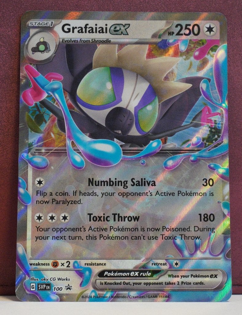 Grafaiai EX 100 SV Black Star Promos Pokèmon Kaart, Verzenden, Nieuw, Losse kaart