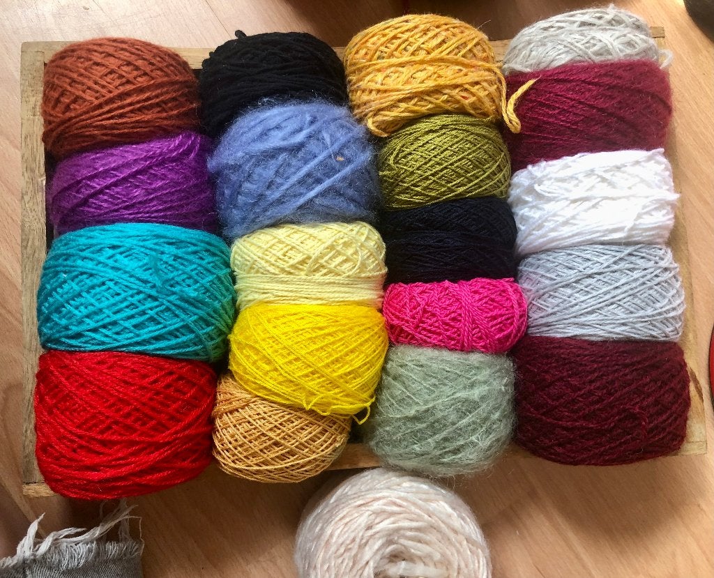 Restjes garen diverse kleuren, Ophalen of Verzenden, Zo goed als nieuw, Breien of Haken, Wol of Garen