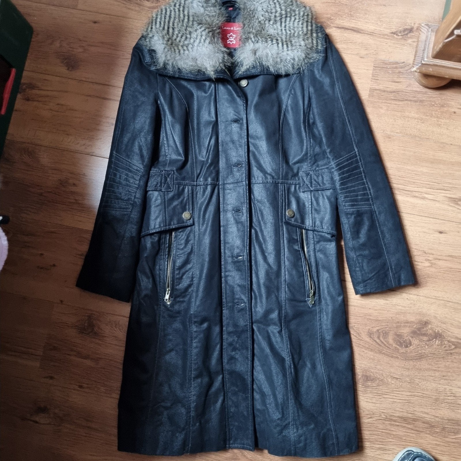 Zwarte Leren Jas Dames Maat 44 - Zo goed als nieuw, Kleding | Dames, Ophalen of Verzenden, Zo goed als nieuw, Maat 42/44 (L), Zwart