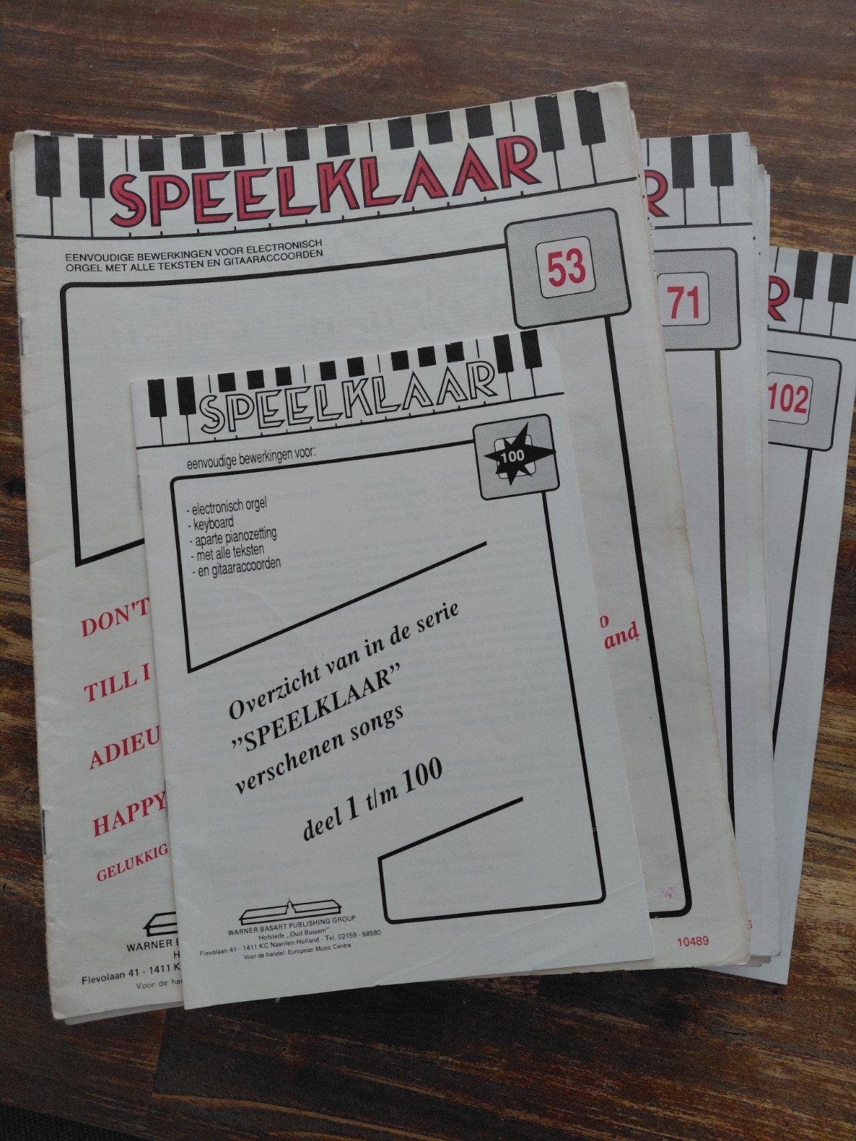 Speelklaar bladmuziek nr 53 tm 102, Muziek en Instrumenten, Bladmuziek, Ophalen, Gebruikt, Thema, Gitaar