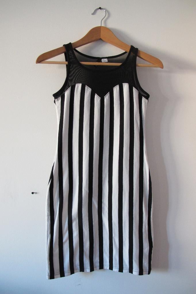 Striped lace dress (H&M), H&M, Zwart, Nieuw, Ophalen of Verzenden