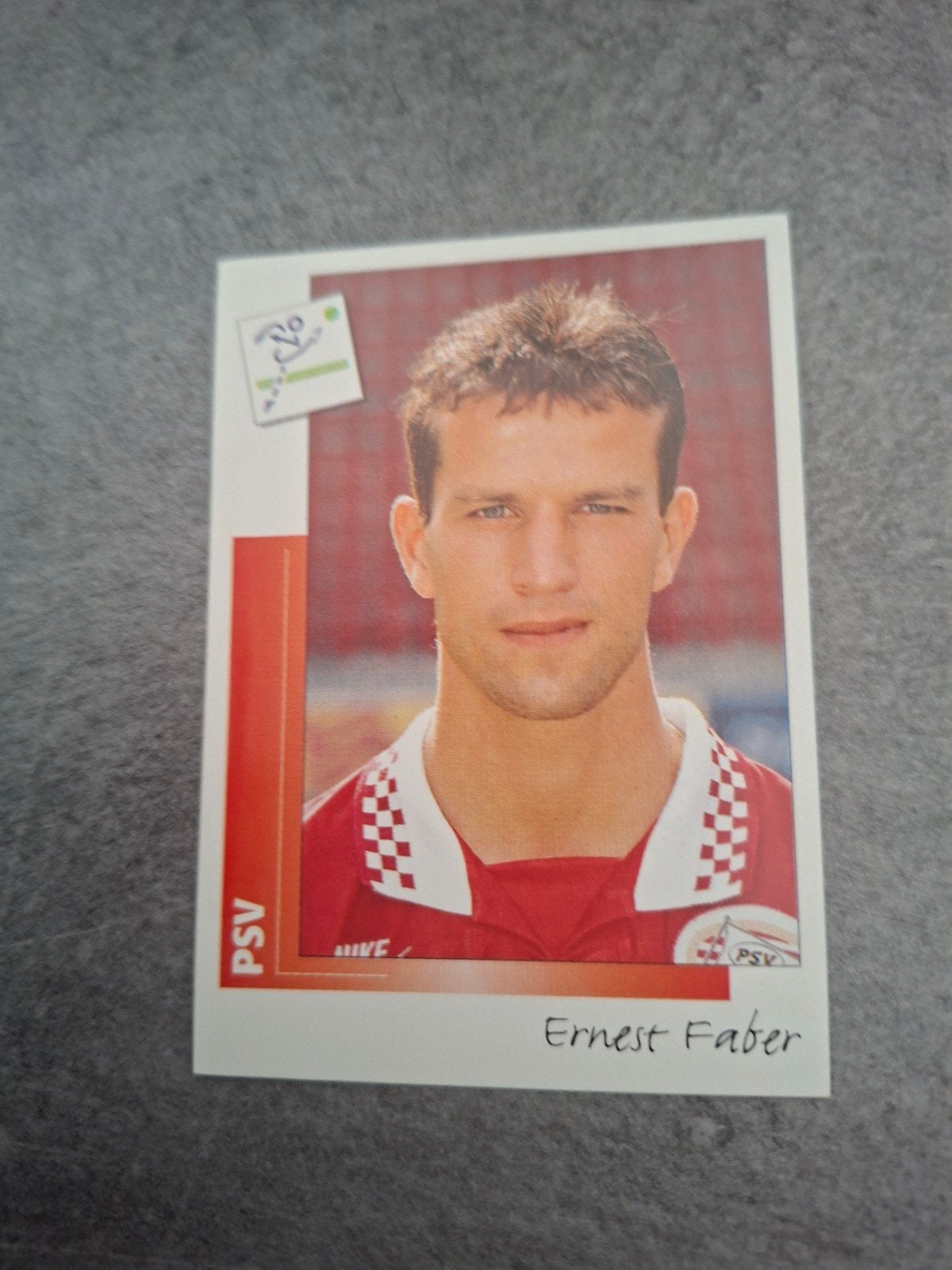 Panini sticker Voetbal 96. Ernest Faber PSV Eindhoven., Ophalen of Verzenden, Zo goed als nieuw, Sticker