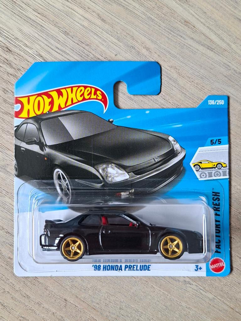 Hot Wheels '98 Honda Prelude Custom, met Real Riders Wielen!, Ophalen of Verzenden, Nieuw, Auto