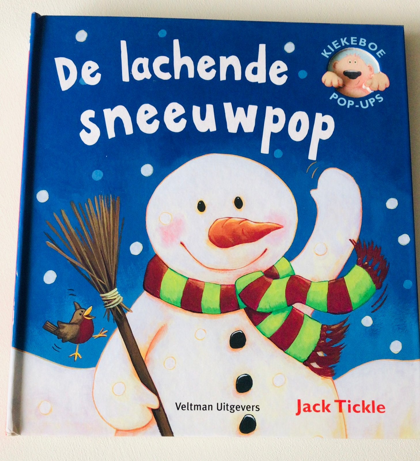 de lachende sneeuwpop pop-up prentenboek winter groep 1-2, Ophalen of Verzenden, Gelezen, J. Tickle, Prentenboek