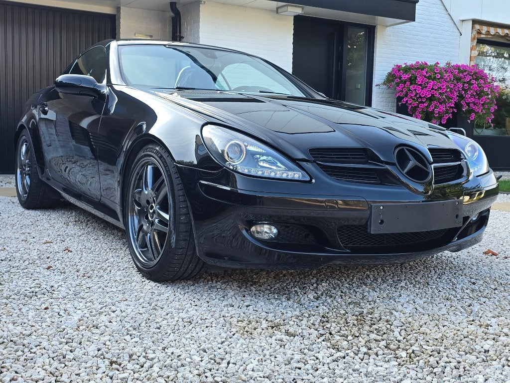 Liefhebbersauto! Mercedes-Benz SLK 350 V6 Handbak – 2004, Auto's, Achterwielaandrijving, Cabriolet, Zwart, Handgeschakeld