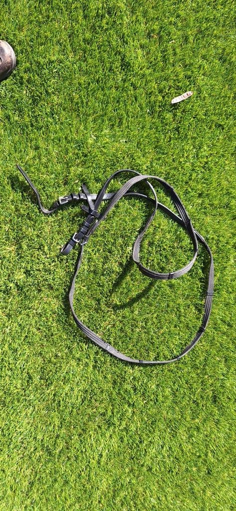 Teugel spring zwart, Dieren en Toebehoren, Paarden en Pony's | Hoofdstellen en Tuigage, Ophalen of Verzenden, Zo goed als nieuw