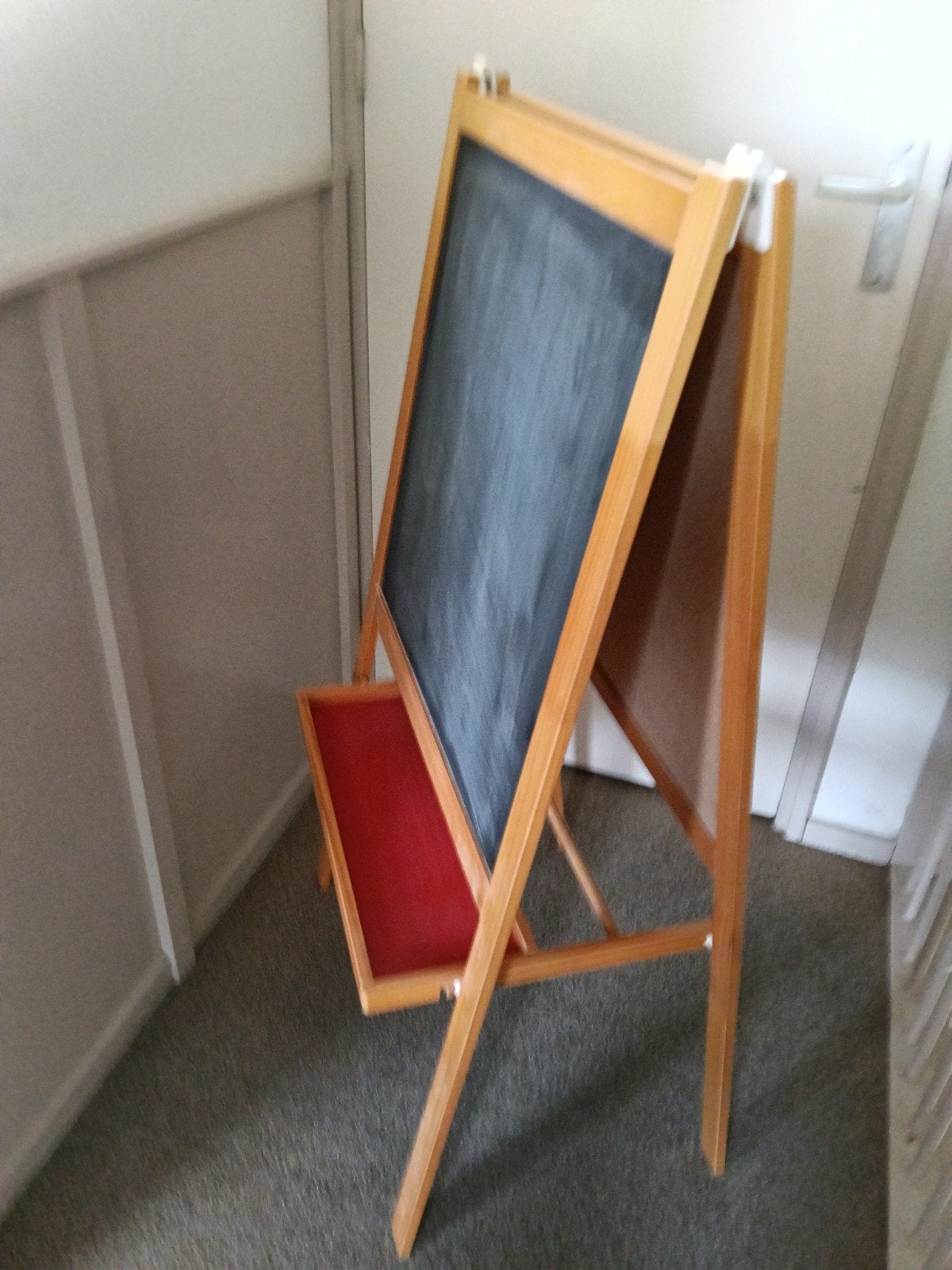 Krijtbord andere kant whiteboard met toebehoren, Ophalen, Gebruikt, Whiteboard