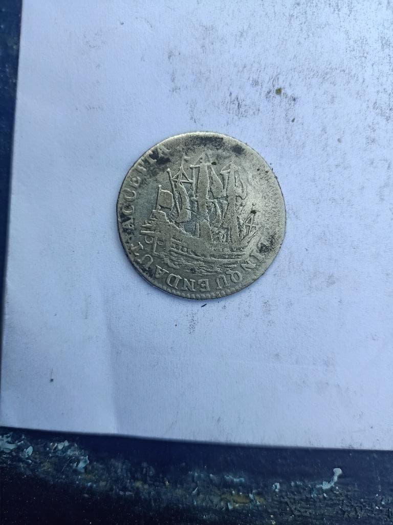 1 scheepjes schillings., Postzegels en Munten, Munten | Nederland, Ophalen, 1 gulden, Vóór koninkrijk, Zilver