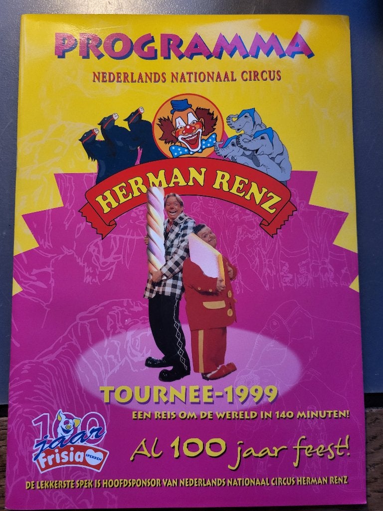 Programma Nederlands Nationaal Circus Herman Renz 1999, Ophalen of Verzenden, Zo goed als nieuw
