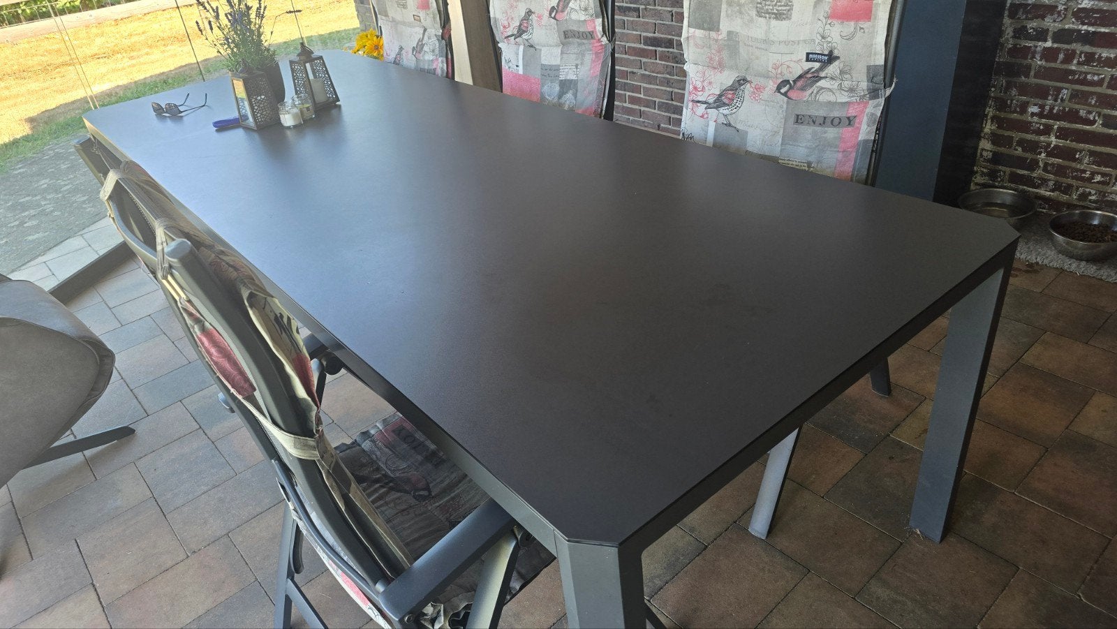Hartman tuintafel - Rechthoekig, Antraciet 280x100, Ophalen, Zo goed als nieuw, Rechthoekig, Metaal