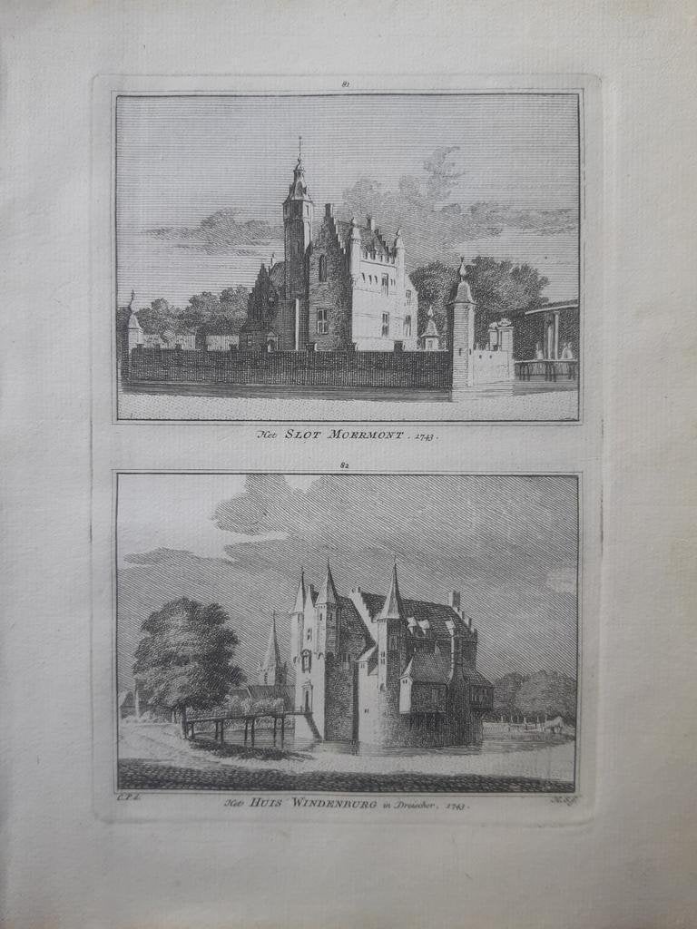 81-82*/ Slot Moermont Renesse + Windenburg Dreischor, Antiek en Kunst, Ophalen of Verzenden