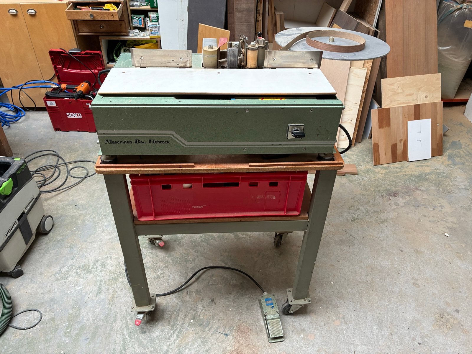 Hebrock AKV 83 Kantenaanlijmer - Made in West Germany, Ophalen