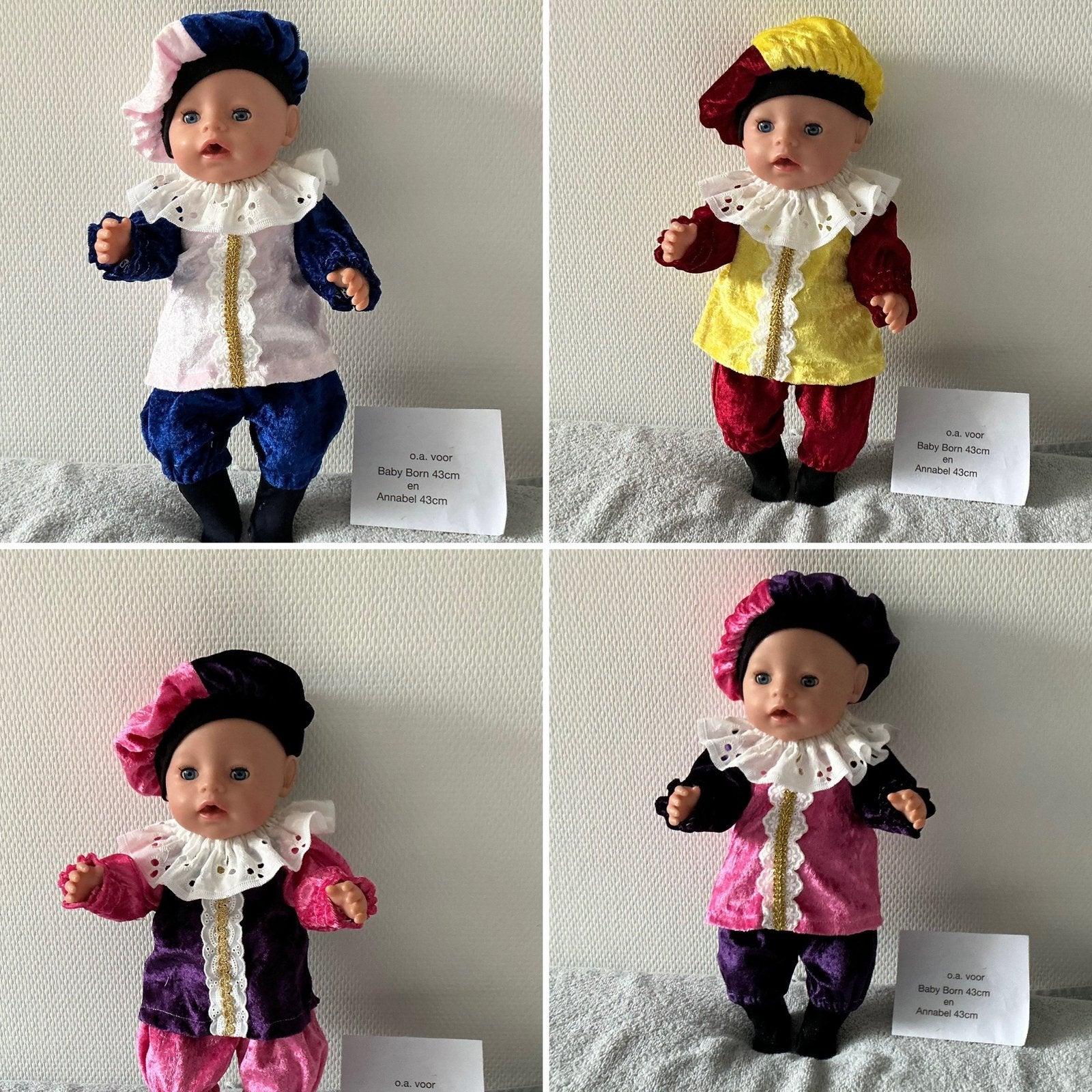 Pietenpakje voor pop 34/36 cm en 43cm, Ophalen of Verzenden, Nieuw, Babypop