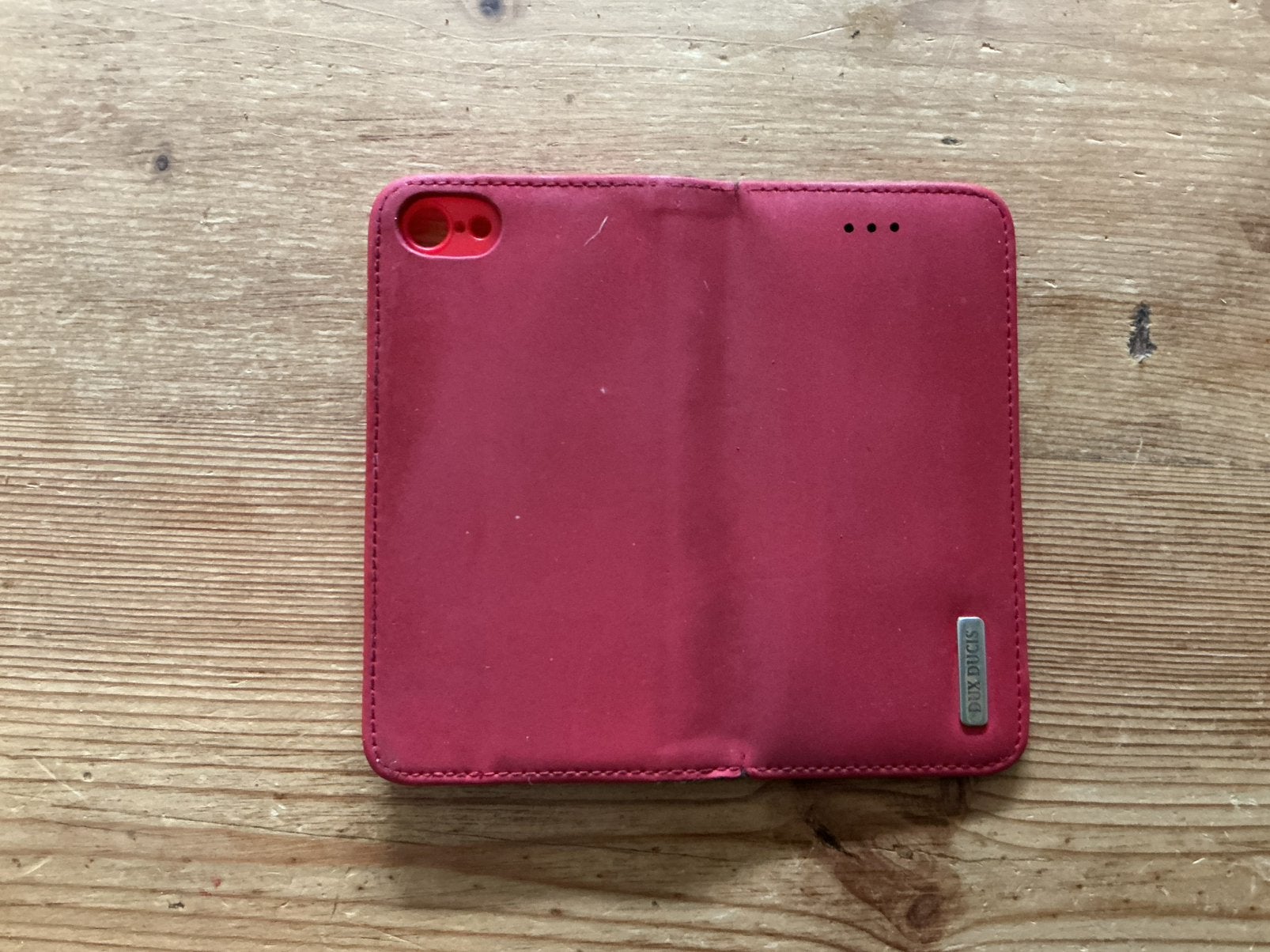 Telefoonhoesje, rood leer voor I phone SE, Ophalen, Zo goed als nieuw, Rood, IPhone SE (2020)