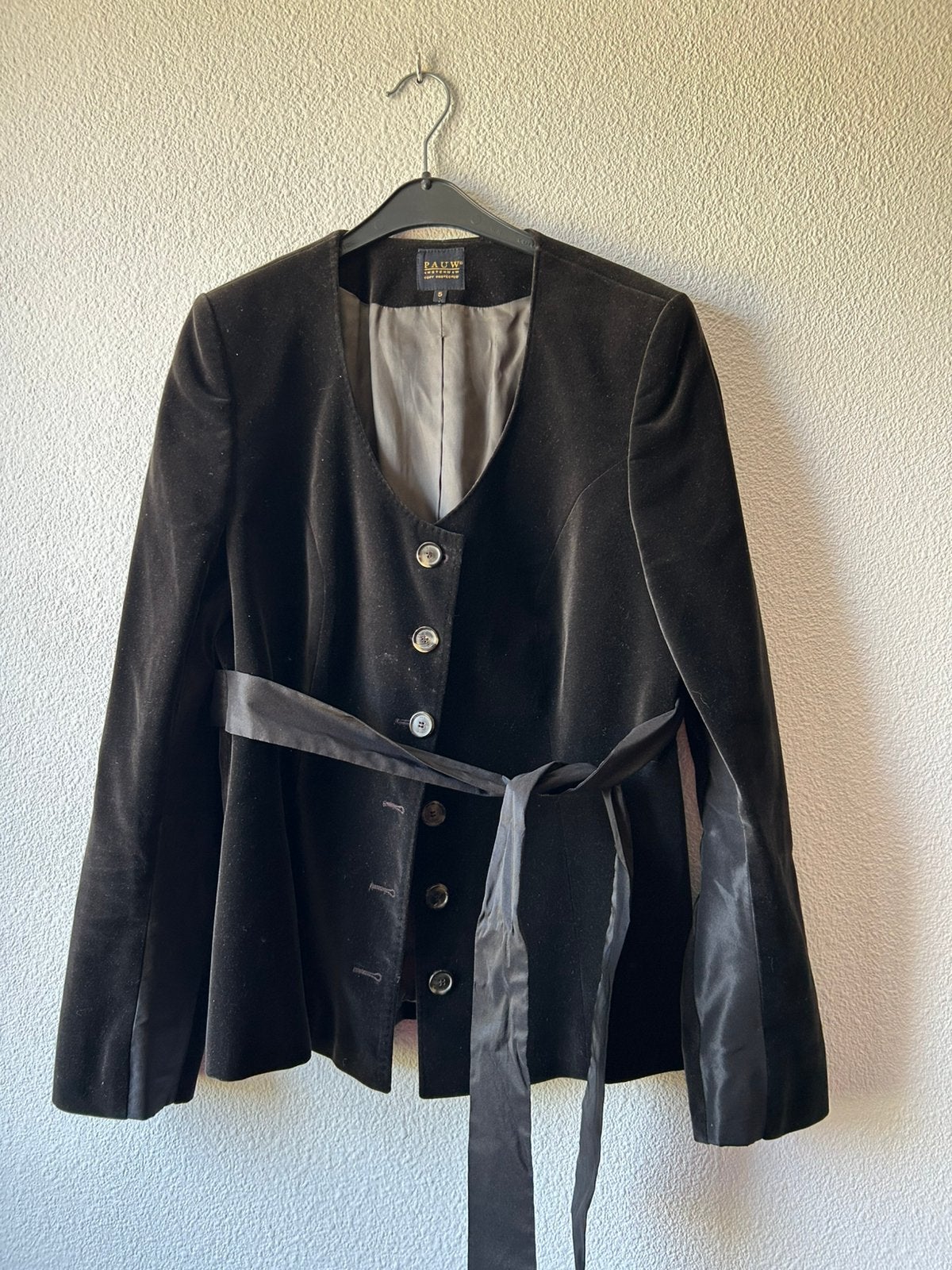 Zwart fluweel jasje van Pauw Amsterdam, Kleding | Dames, Ophalen of Verzenden, Zwart