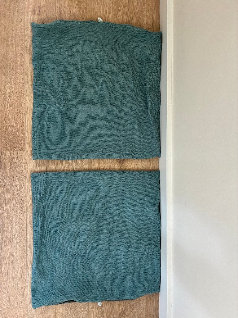 Kussenhoes, Huis en Inrichting, Woonaccessoires | Kussens, Ophalen, Zo goed als nieuw, Blauw, Vierkant