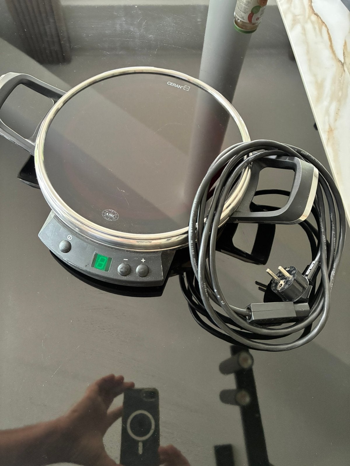 AMC atmosfera 3000 . Mobiele kookplaat, Gebruikt, Pannenset, Ophalen of Verzenden, Rvs