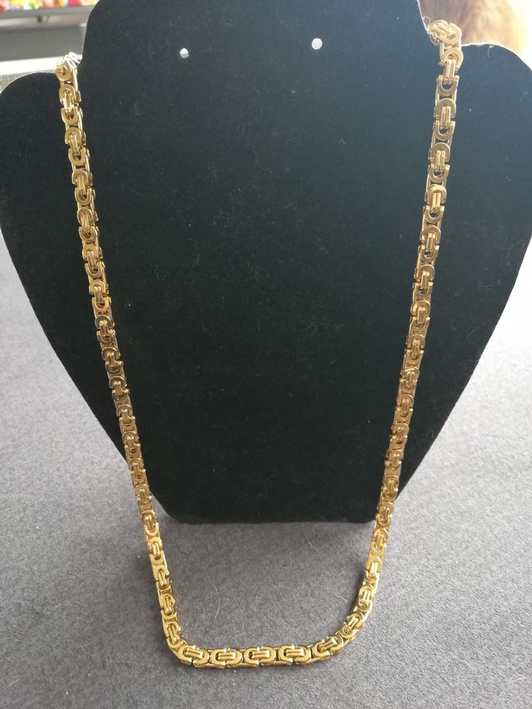 18k goud plated koningsketting, Sieraden, Tassen en Uiterlijk, Kettingen, Ophalen of Verzenden