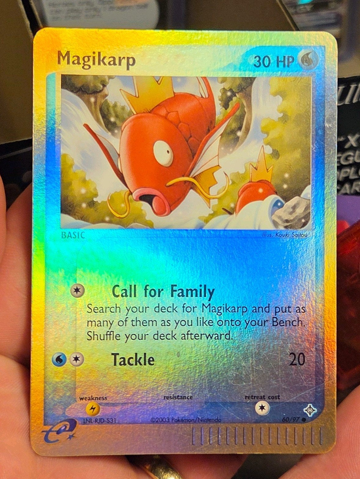 Magikarp 60/97 EX Dragon Reverse Holo - EXC, Hobby en Vrije tijd, Verzamelkaartspellen | Pokémon, Ophalen of Verzenden, Zo goed als nieuw