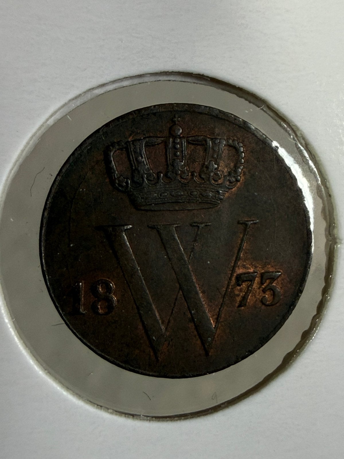 Halve cent 1872 Willem III, Ophalen of Verzenden, Koning Willem III, Overige waardes, Losse munt